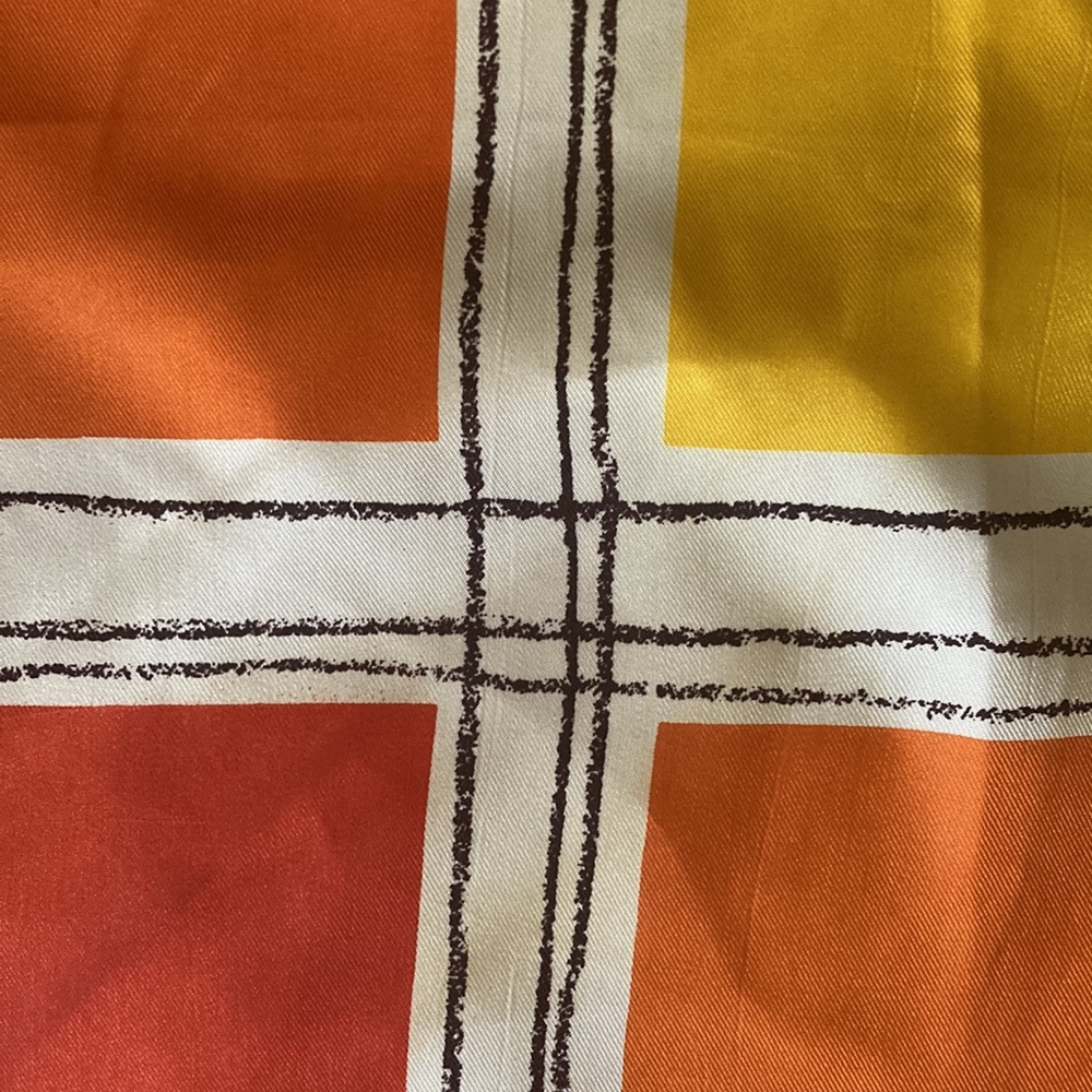 Vintage Vera Neumann square mod graphic scarf